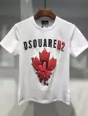 dsquared2 t-shirt online pas cher 3d maple leaf white